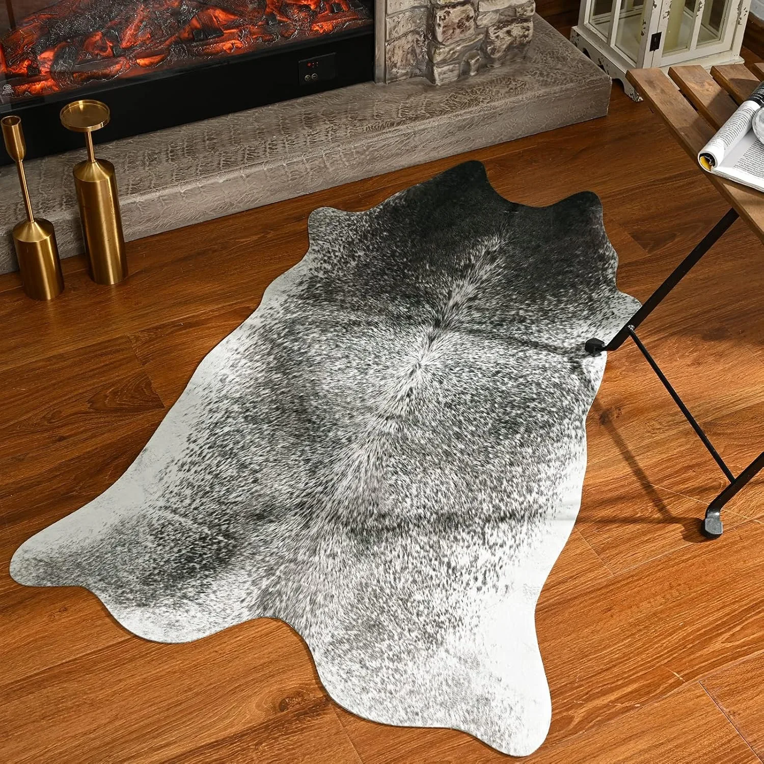 Tapete para Sala de Estar Maci - Cowhide Rug Faux avaliação e preço