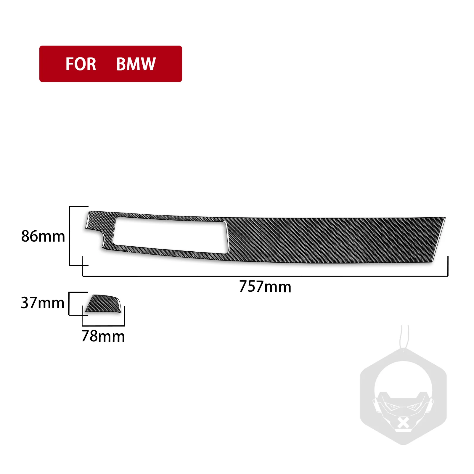 Instrument Right Side Panel Cover Trim Real Carbon Fiber Stickers For BMW 5 Series E60 2004 2005 2006 2007 Car Accessories