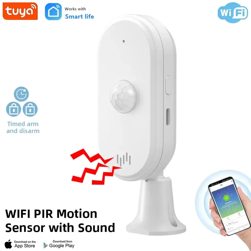 BOLRZO 2025 Smart Products Tuya WIFI PIR Motion Sensor Application Real-time Control Using Infrared to Detect People and