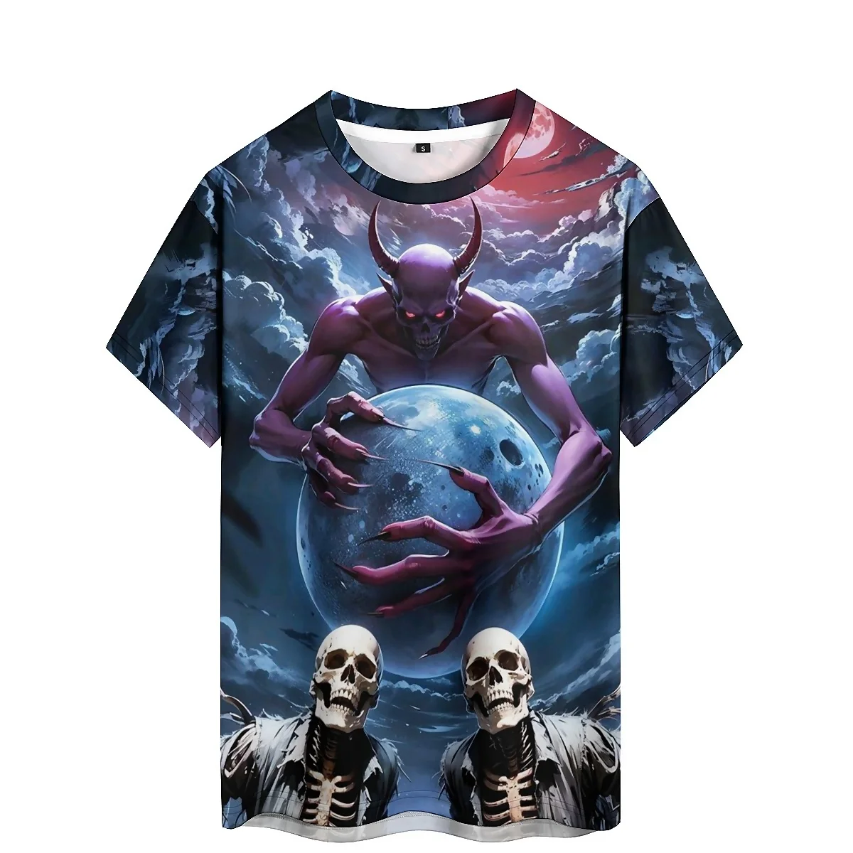 Summer Beach Vibrant Color Design Men's 3D Printed Short-Sleeve T-Shirt - Worker Crew Neck Top