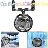 2025 Car Fan Powerful Electric Fan Truck and Car Rearview Mirror Special USB Interface Safe Portable Summer Artifact Auto Parts