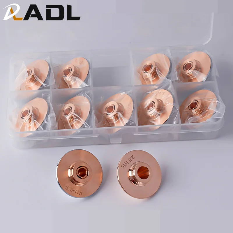 ADL Оптоволоконная Лазерная насадка10 шт., D32 H15 M14 Калибр 0,8-6,0, режущая насадка для лазерной режущей машины Raytools Precitec WSX