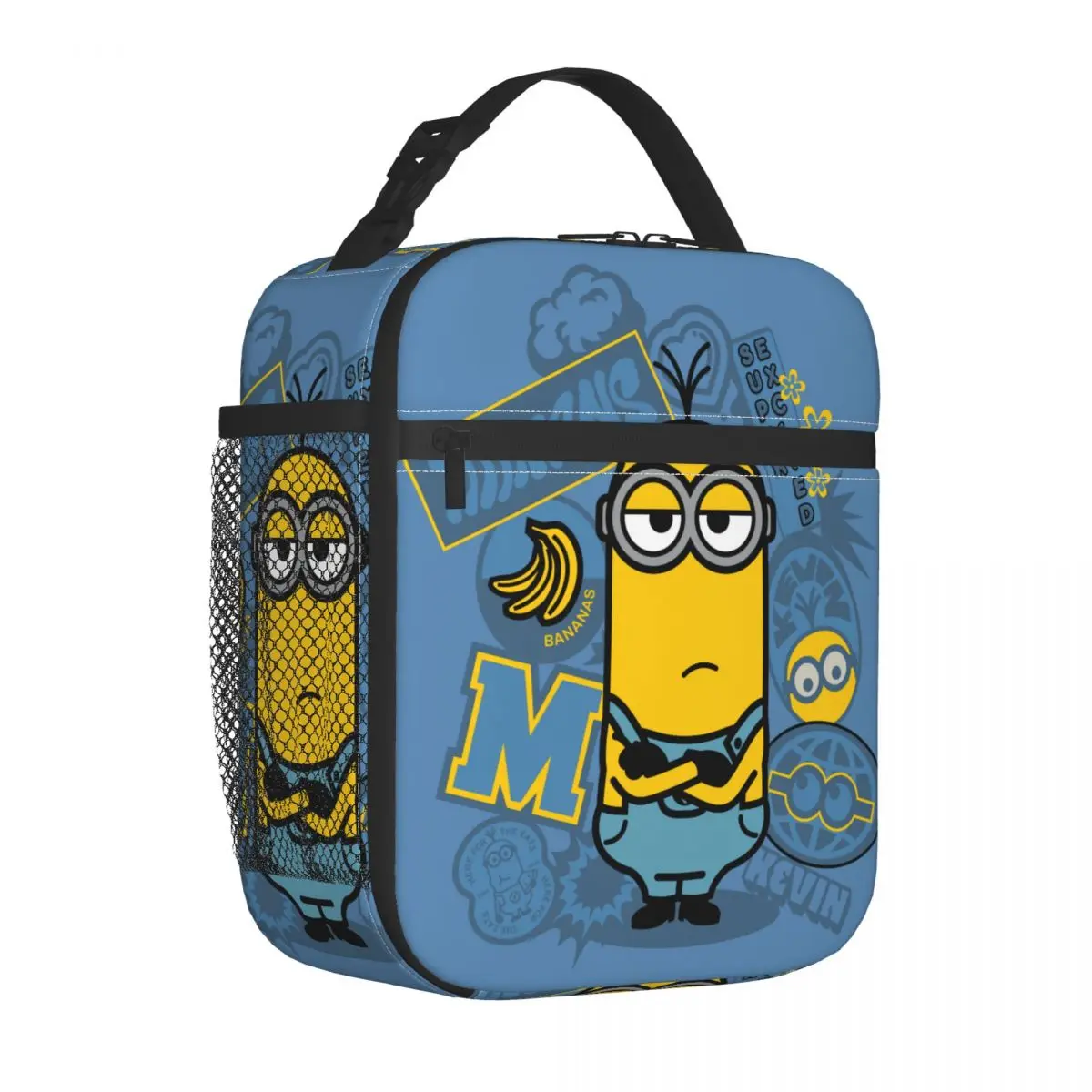 Bolsas de almuerzo con aislamiento de viaje de Minions Kevin, bolsa enfriadora Fiambrera portátil, contenedor de comida, bolsas de almacenamiento de