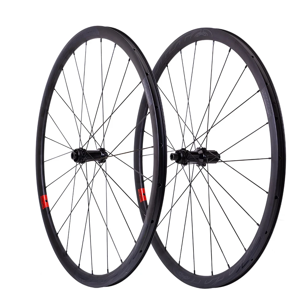 

ZTTO Road Bike Tubeless Disc Brake Wheelset 30mm 38mm Aluminum Alloy Rim 142x12 12x100 Thru Axle Loud Hub Bicycle Wheel