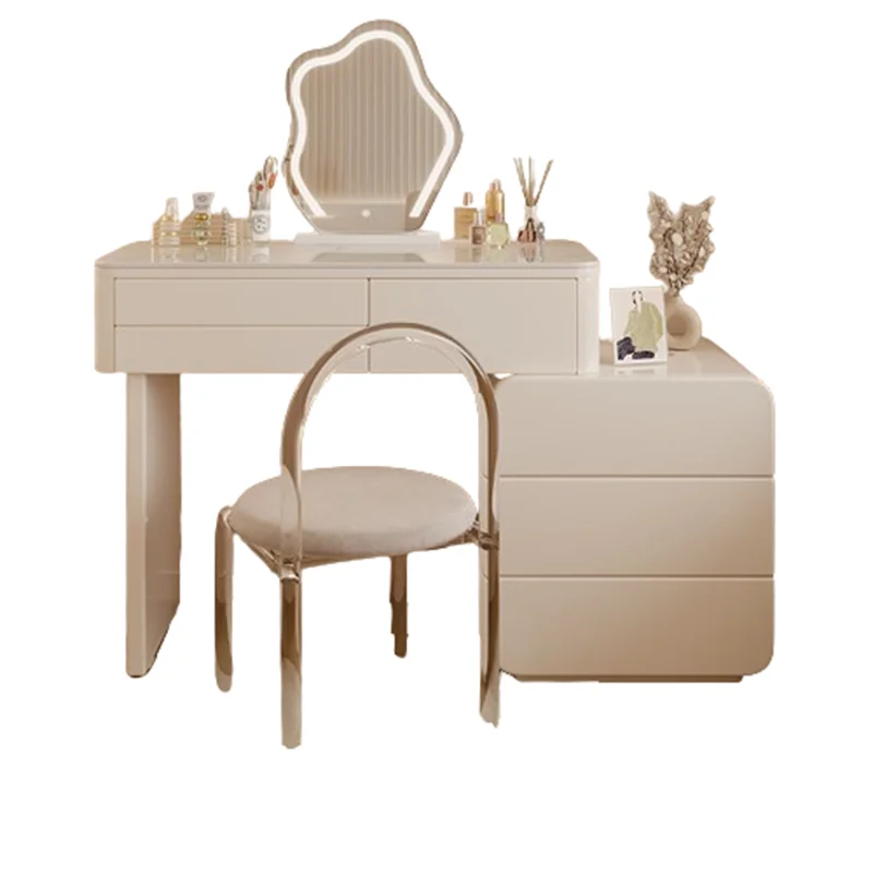 

Desings Modern Dressing Table Storage Minimal Mirror Lights Dressers Bedroom Wooden Penteadeiras De Maquiagem Furniture Bedroom