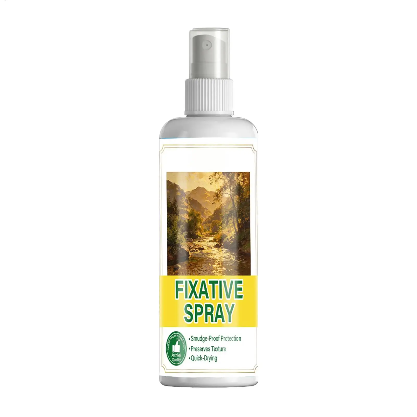 100ml Art Fixative Spray, Quick-Drying Transparent Coating, Smudge-Proof Sealant for Charcoal Pastel Pencil Acrylic Paintings