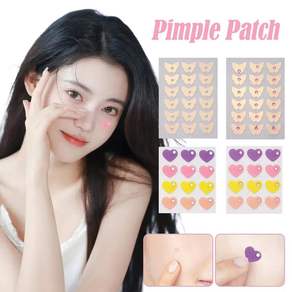 New Dimond Hydrocolloid Heart Pimple Patches Salicylic Acne Cover Acid Patch Blemish Care Skin-Friendly Face Stickers Cover G9V8