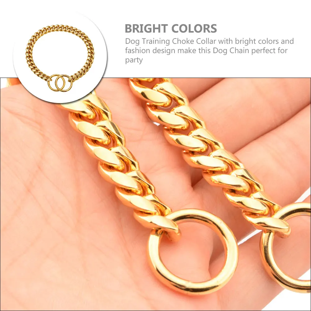 

Decorative Dog Chain Collar Exquisite Craftsmanship Comfortable Pet Necklace Stylish Gold Chain for Little Dogs