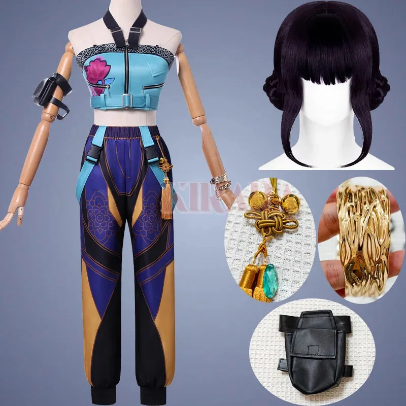 

New Halloween Cosplay Demon Hunters Zoey Cosplay Costume KPop Idol Zoey Cosplay Wig Women Role Play Party Carnival Outfits Hallo