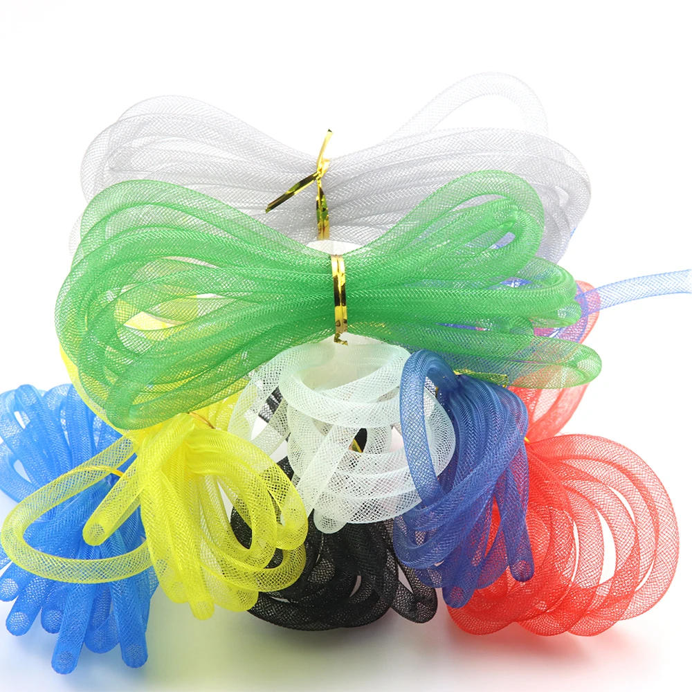 4MM/6MM/8MM Color Net Pipe Rope Multicolor Wholesale 5M Bulk Bracelet Necklace Making DIY Refillable Jewelry Accessories