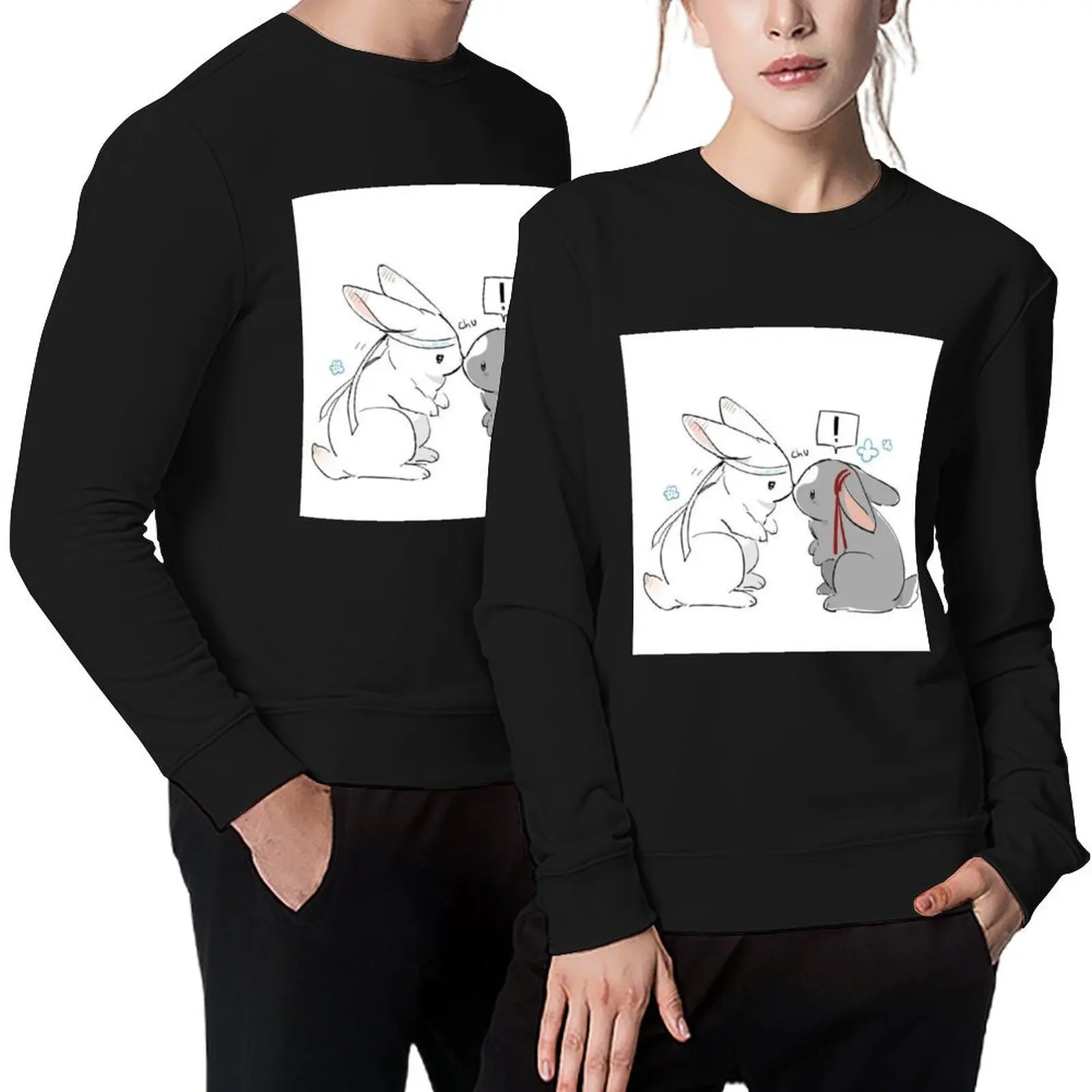 

Wangxian Mo Dao Zu Shi The Untamed Kissing Bunnies Pullover men's winter sweater male clothes japanese style men's sweatshirts