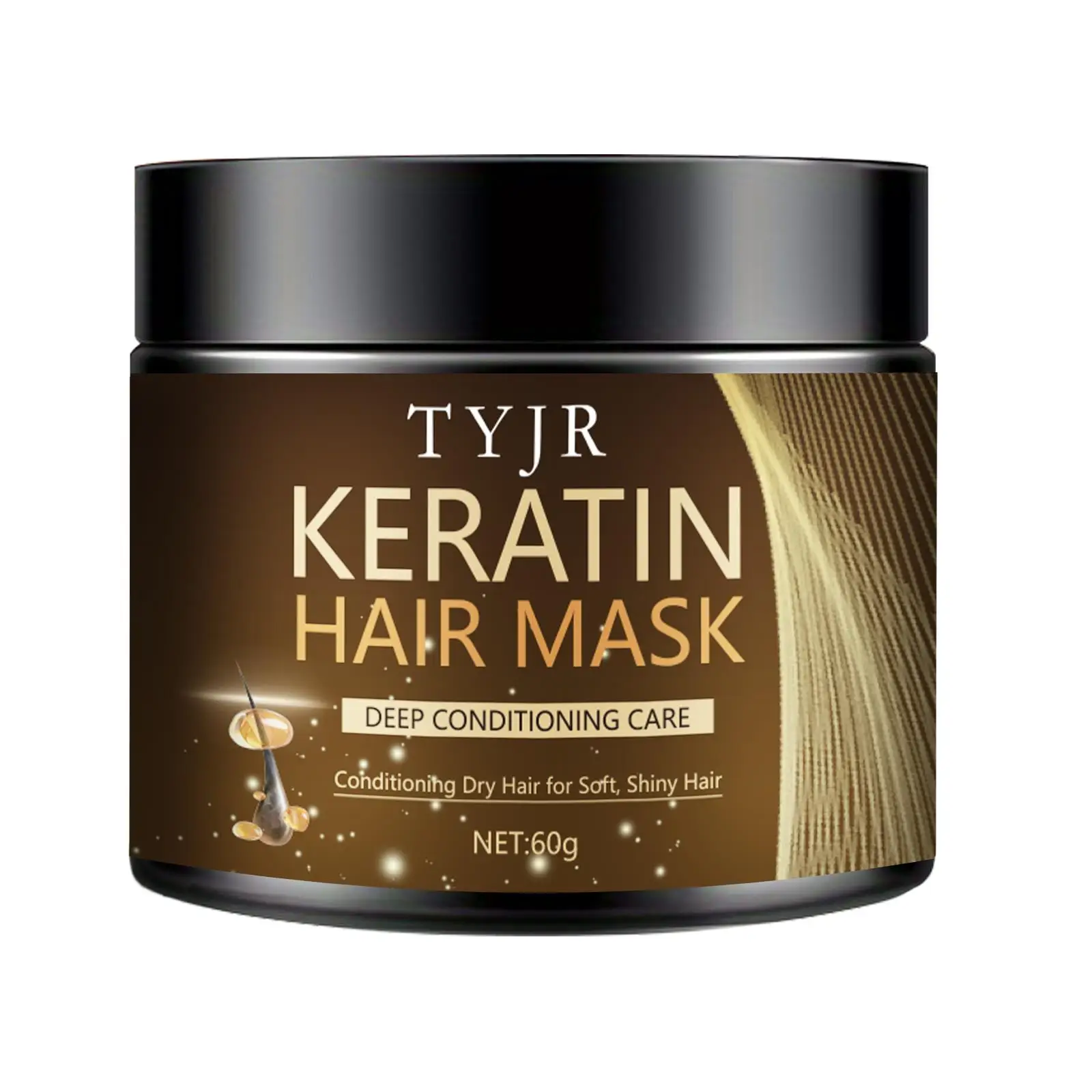 60g Keratin Magical Hair Mask Frizzy Damage Repair Protein Straightening Dry Soft Smooth Shiny Hair Care