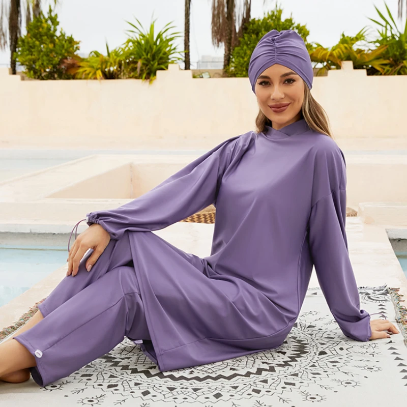 Burkini Muslim Swimwear 2023 With Hijab Femme Islamic Mujer Clothing Swimming Suit Modest Swimsuits Beach Cover Ups For Women