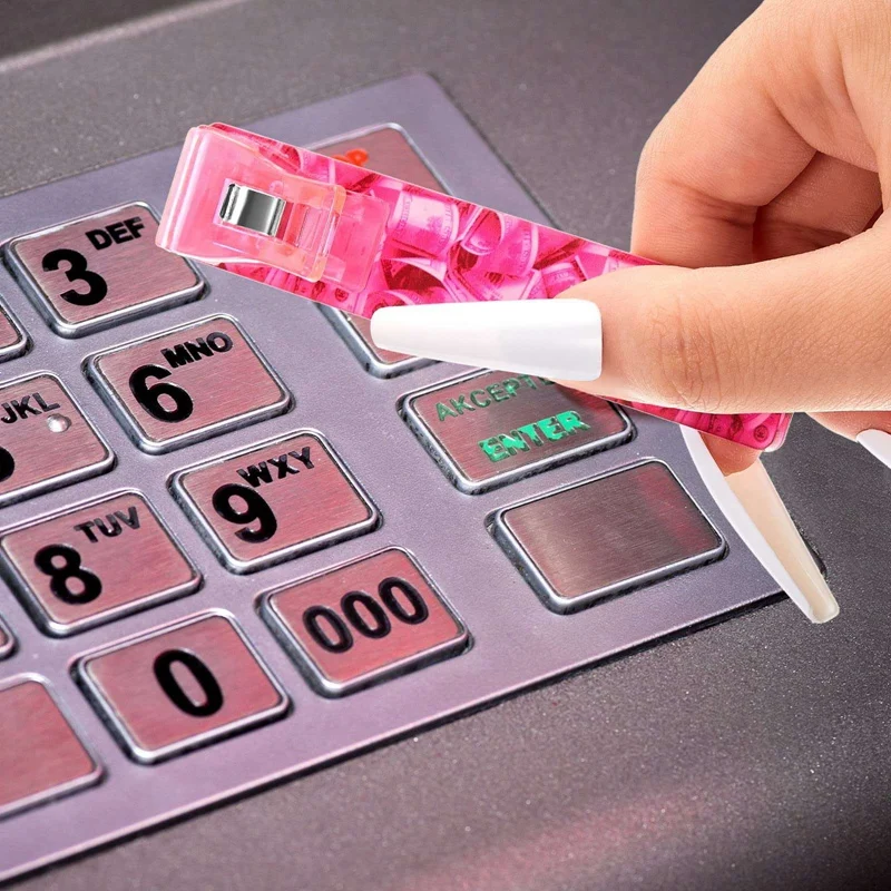 5 PCS Card Grabber For Long Nails, Card Puller Keychain ATM Contactless Card Extractor For Credit Cards