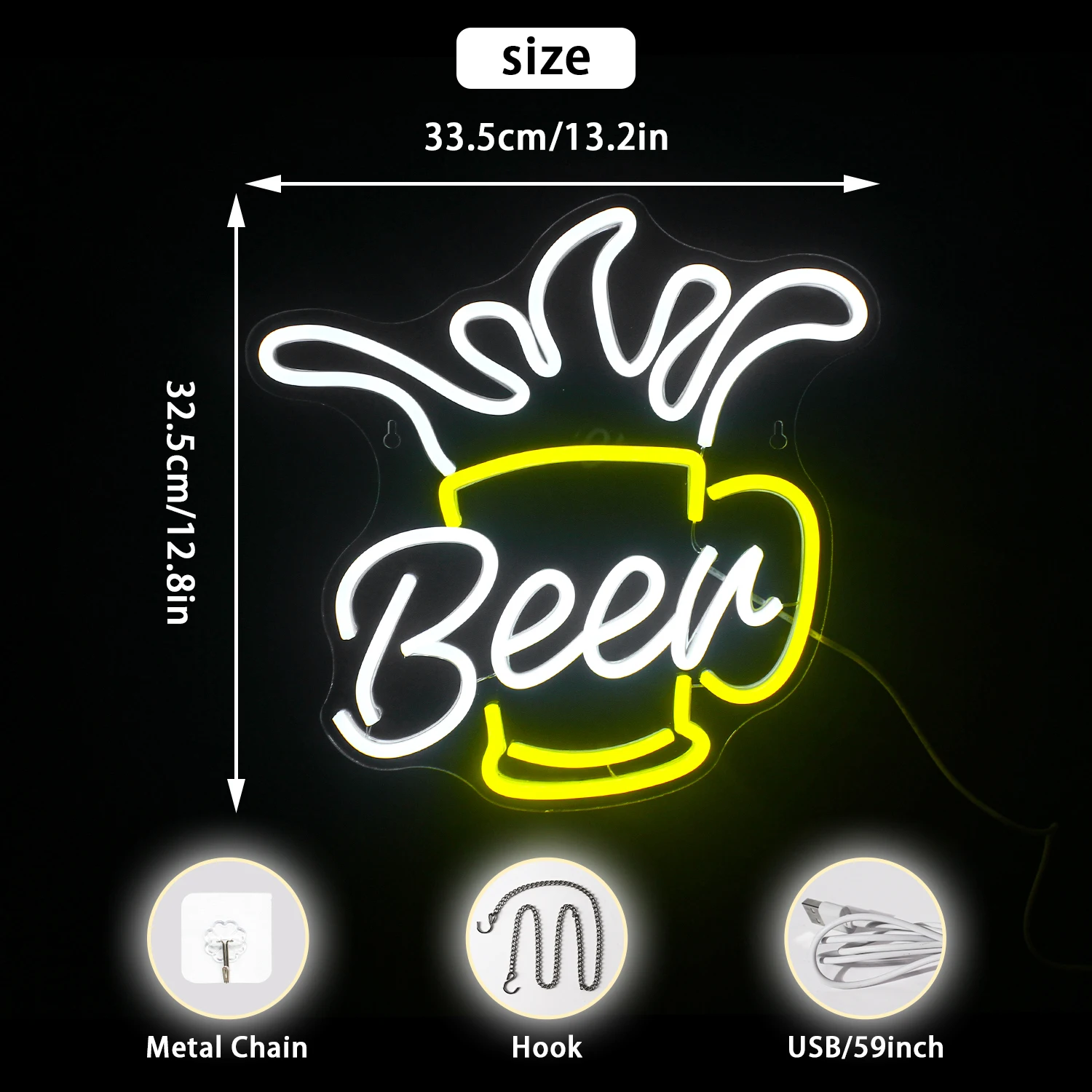 Beer Cup Neon Signs For Wall Decor Creative Room Decoration For Bar Club Bedroom Birthday Party Light Up Sign 5V Lamp
