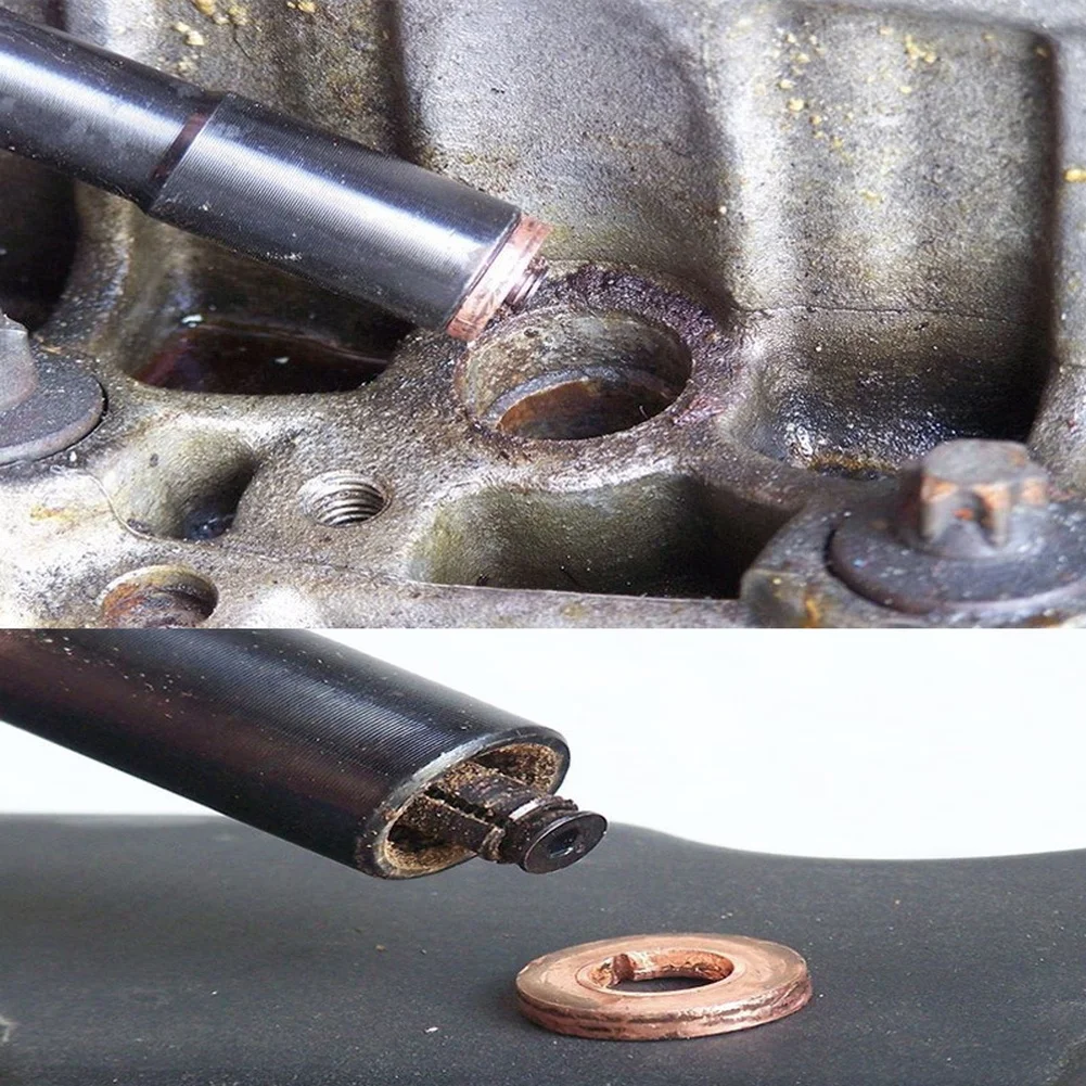 

Copper Gasket Removal and Installation Device for CDI Fuel Injectors Using High Carbon Steel and Optimized Flared Geometry