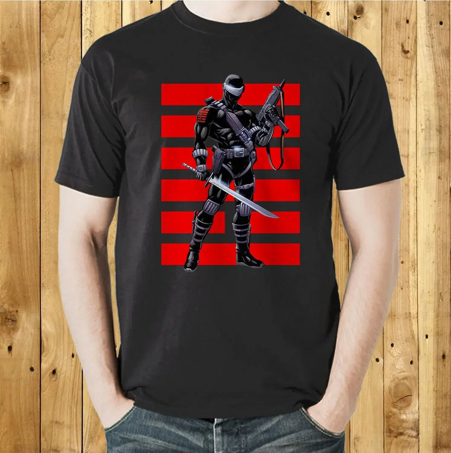 Snake Eyes G.I. Camiseta Gi Joe Ninja con diseño de dibujos animados, camisetas de algodón de manga corta para hombre, camisetas deportivas, camiseta desgastada
