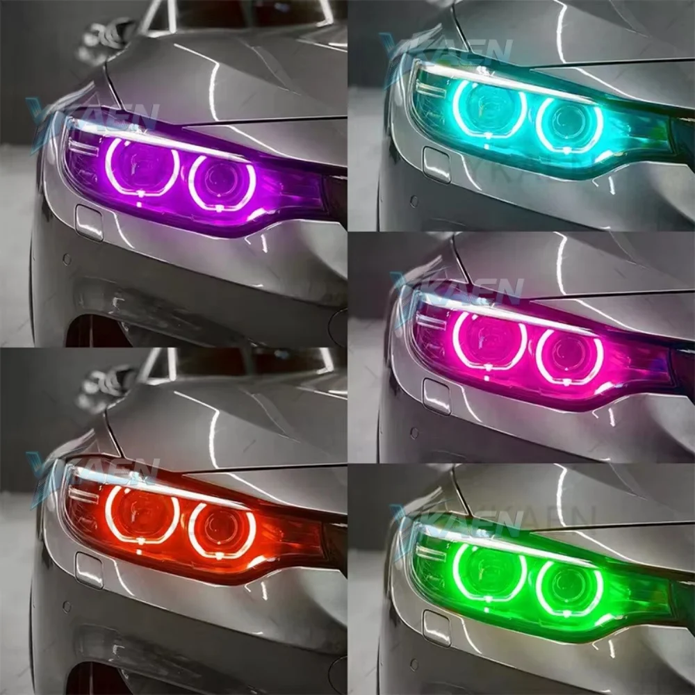 CSL Yellow Angel Eyes DRL LED Boards For BMW X5 F15 X6 F16 F85 F86 2015-2017 Xenon Headlight Daytime Running Lights Red Blue