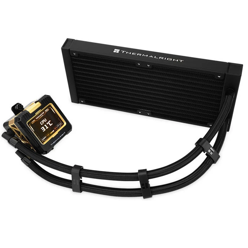 

Thermalright All-In-One CPU Water Cooling Cooler All -In -One Water -Cold Radiator 2.4" IPS LCD DIY Screen Black