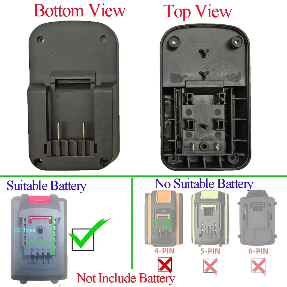 Универсальный разъем-адаптер для корпуса аккумулятора «сделай сам», совместимый с Devon для DaYi для электроинструментов Worx, многобрендовый корпус