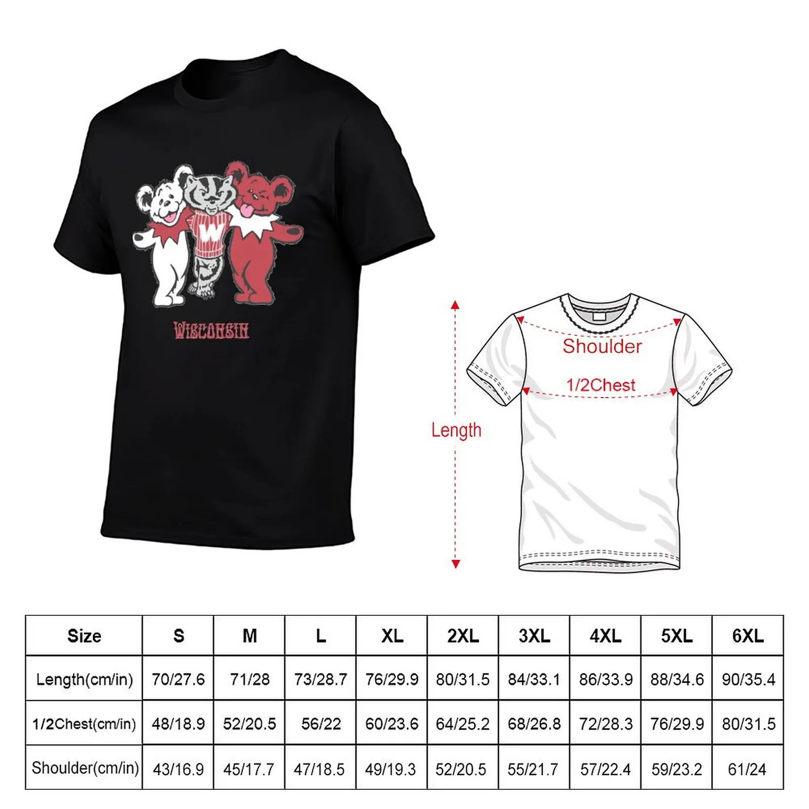 Bucky-and-Bears---University-of-Wisconsin-Madison-Classic-T-Shirt Classic Basic Casual T-Shirt