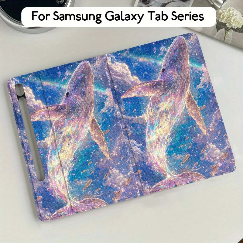 

Popular Art Horse Color Whale For Samsung Galaxy Tab S10 S9 S8 S7 FE Lite Soft Flexible Support Tablet Case Gift