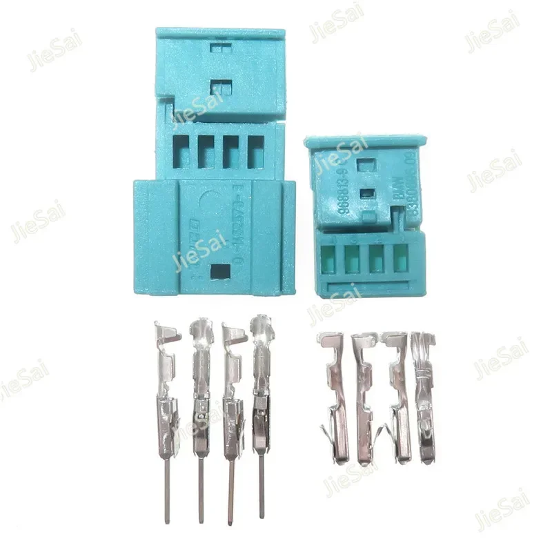 4 دبوس 968813-9 1452576-9 ممسحة السيارات الاستشعار التوصيل الباب ضوء الغلاف الجوي أضواء سلك المقبس أنثى ذكر موصل لسيارات BMW