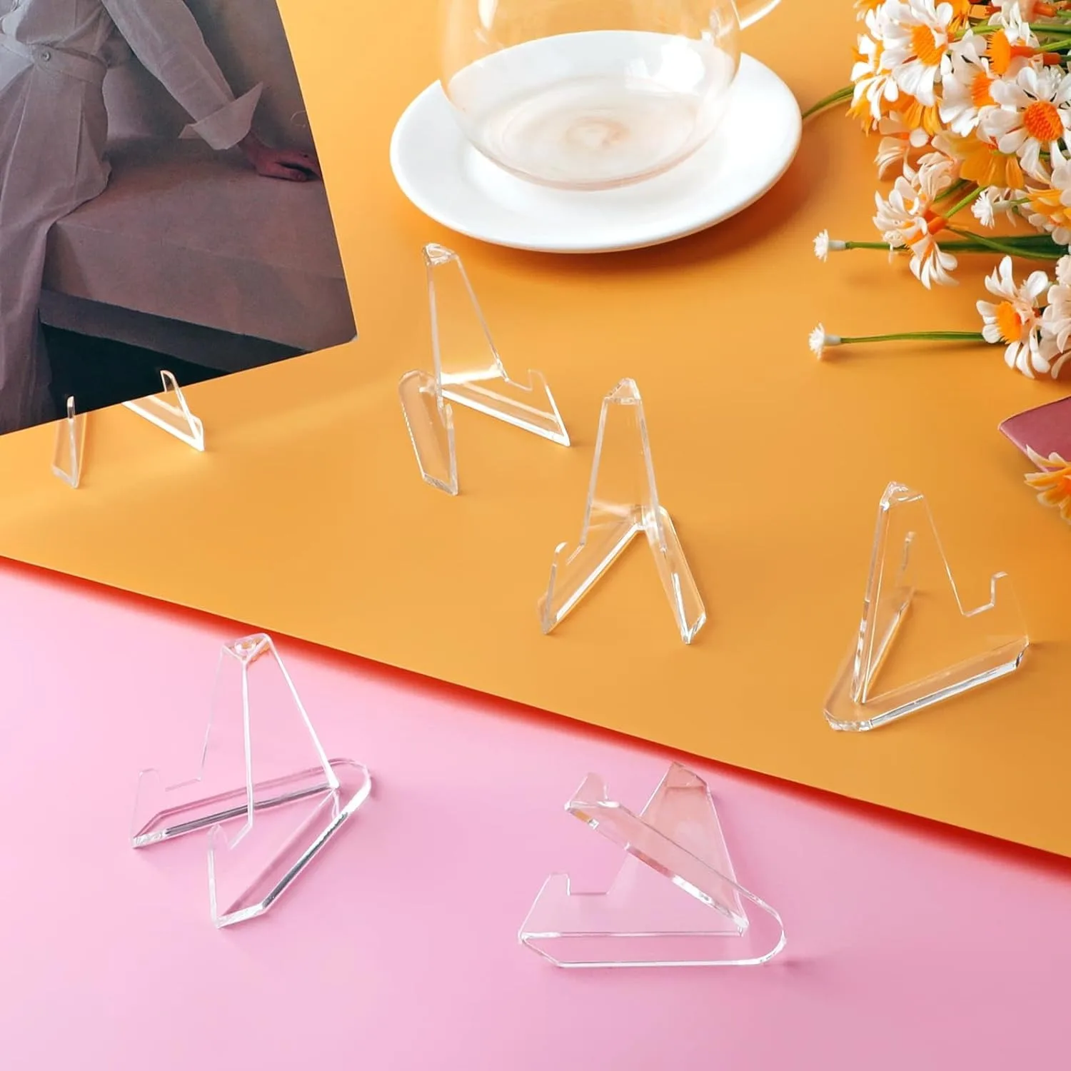 10/30 قطعة عملة أكريليك شفافة عرض موقف بطاقة التداول حامل عملة تذكارية حامل صغير شارة حامل حلية #5