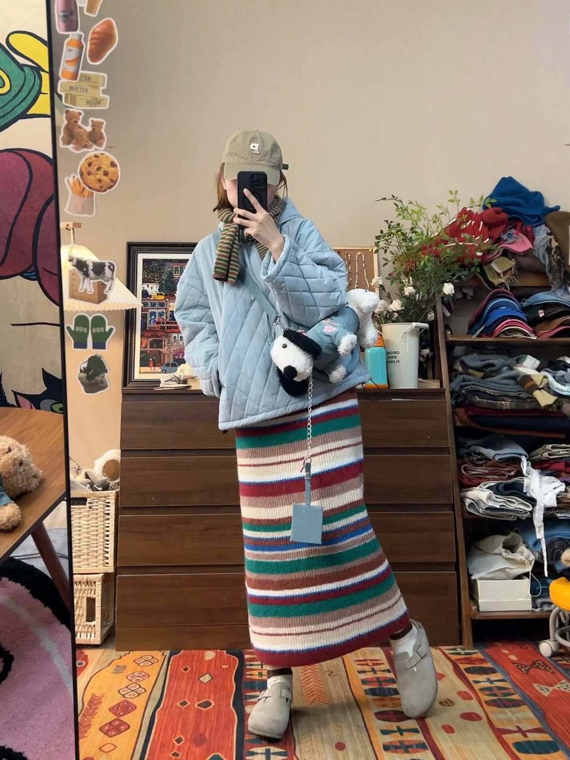 

Cute Explosion RX Ran Hooded Quilted Cotton Jaet Women Winter Loose Casual Coat Diamond Pattern Long Sve Zipper Closure