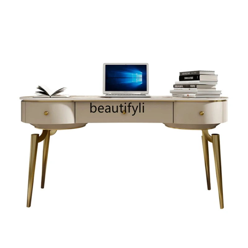 Light Luxury Desk Chair Combination Study Desk Boss Desk Stone Plate Computer Desk