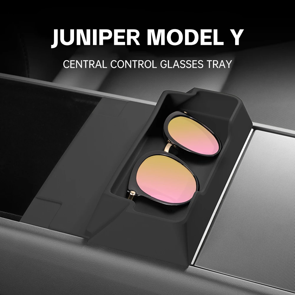

For Tesla Model Y Silicone Storage Tray Center Console Glasses Tray For Tesla Model Y Juniper 2025 2026 Car Interior Accessories