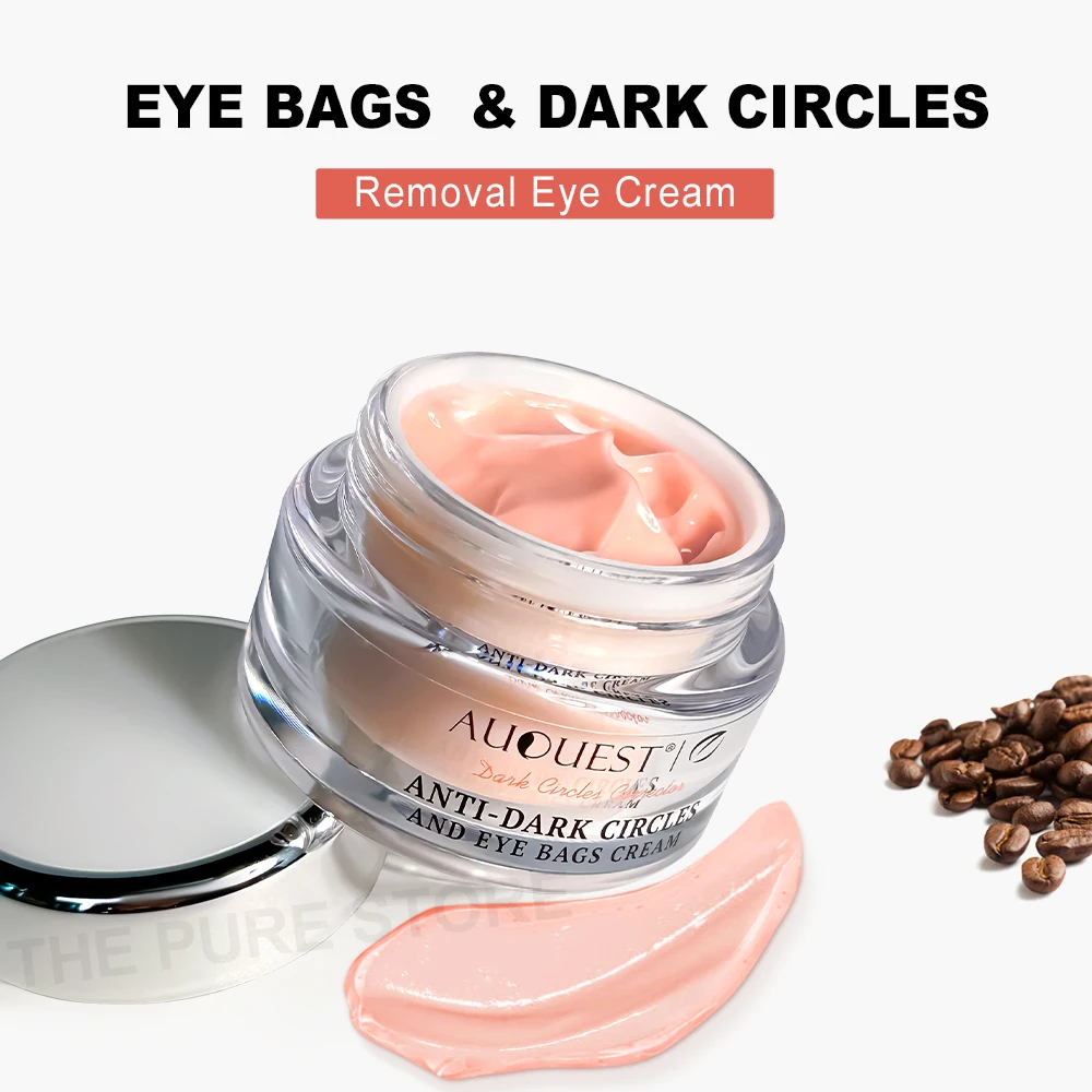 AUQUEST Eye Bags Dark Circles Eye Cream Under Eye Skin Care Caffeine Brightening Peptide Firming Eye Care Beauty Cream Products