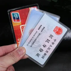 10pcs/lot ID Card Holder Wallets Purse Business Credit Card Cover Bags Transparent Card Cover Protector Student Bus