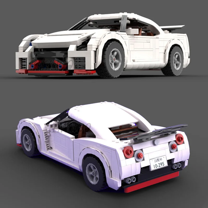 1001PCS Technical Nissans GT-R R35 Racing Car Building Blocks Speed Sports Car Vehicle Bricks 10295 Modification DIY Toys Gifts