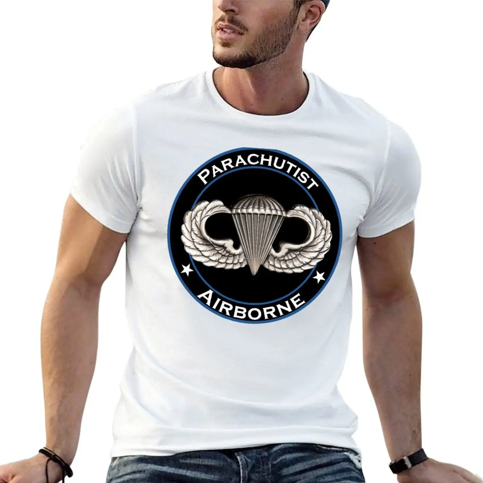 Airborne Parachutist T-Shirt t shirts for man cotton anime tshirt man t shirt summer T-shirt