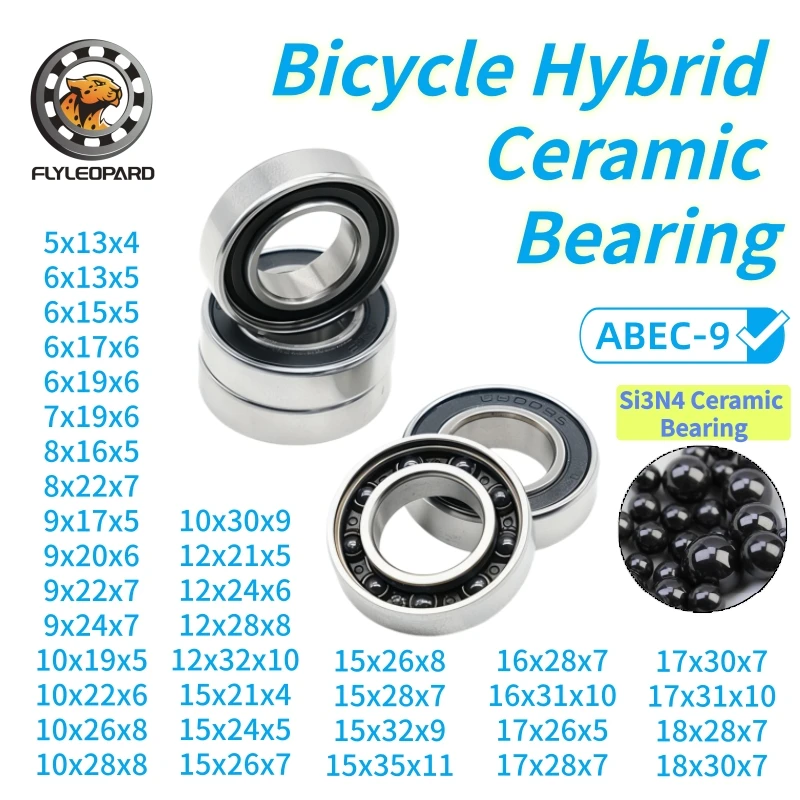 2Pcs 6800 6900 6000 Hybrid Ceramic Bearing 6801 6802 6803 6804 6806 6901 6902 6903 6000 6001 15267 17287 18307 RSCB ABEC-9