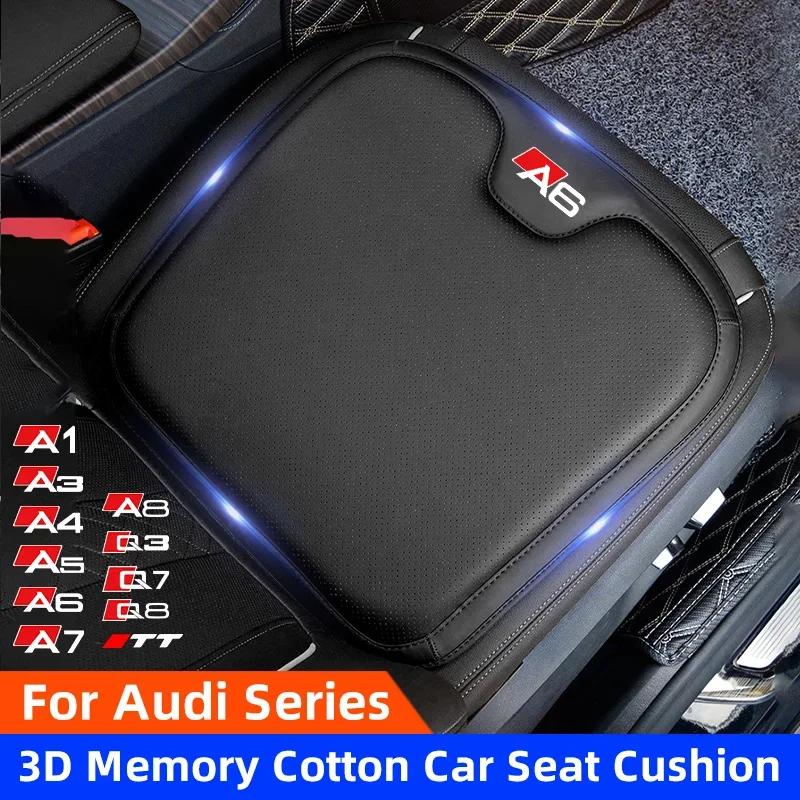 

Leather Car Seat Cover For Audi A1 A3 A4 A5 A6 A7 A8 Q3 Q7 Q8 TT Breathable and Non-slip Cars Seat Cushion Pad Auto Interior Mat