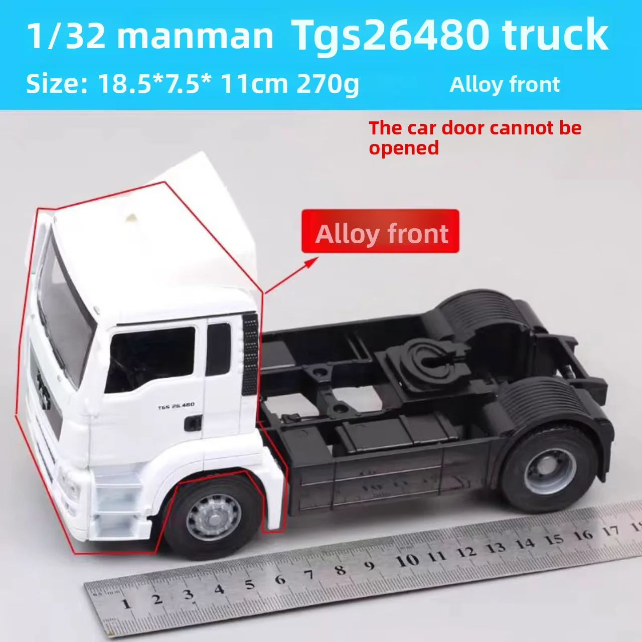 دييكاست 1:32 مقياس Junki رجل حاوية شاحنة رئيس جرار رئيس سبيكة سيارة نموذج تحصيل لعبة هدية تذكارية العرض