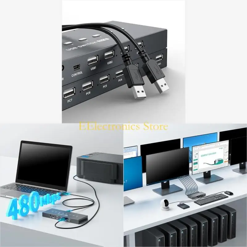 

B03C USB2.0 Руководство по переключению принтеров Selectors 8 PC Sharing 4 для компьютеров