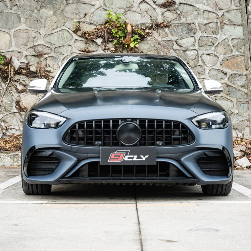 W205 إلى W206 قطع غيار السيارات لبنز 2015-2021 C الفئة W205 ترقية 2022-2025 W206 C63 طقم هيكل السيارة الوفير العلوي هود المصدات #2