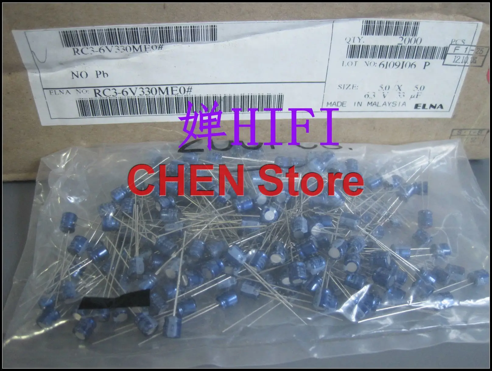 20PCS/50PCS Malaysia ELNA RC3 6.3V33UF 5X5MM audio electrolytic capacitor 33uF/6.3V blue robe 33uf 6.3v Ultra small volume