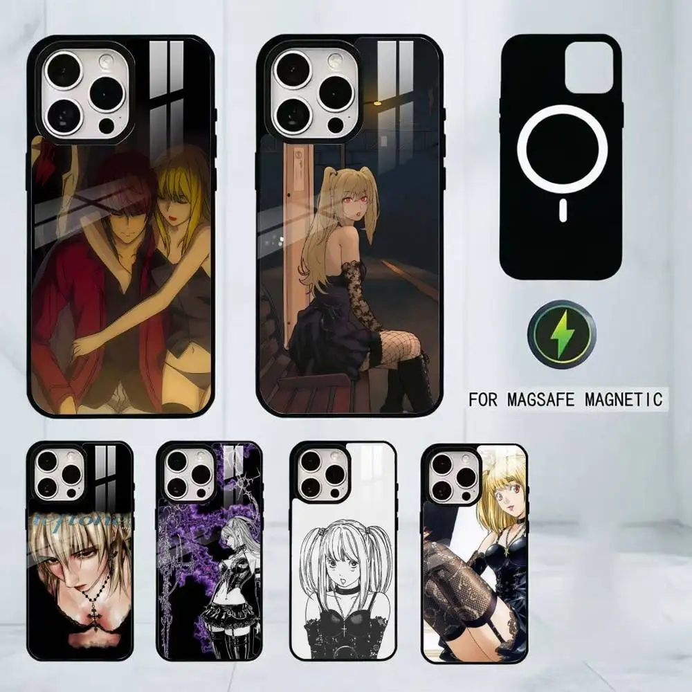 

Misa anime D-Death N-Note Phone Case For iPhone17,16,15,14,13,12,11 Plus,Pro Magnetic with Magsafe Wireless Charging