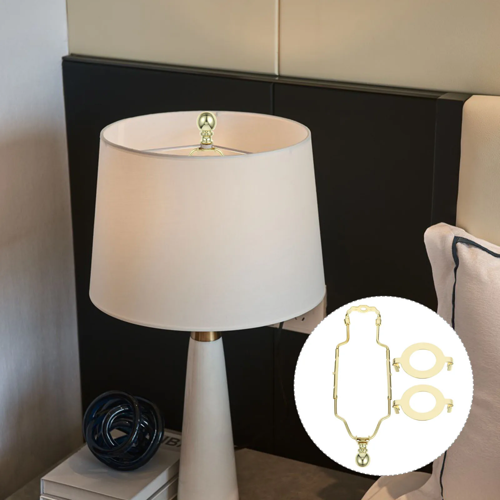 

1Set Floor Lamp Harp Iron Lampshade Holder Non-Fading Table Lamp Shade Adapter Stand Lampshade Adapter