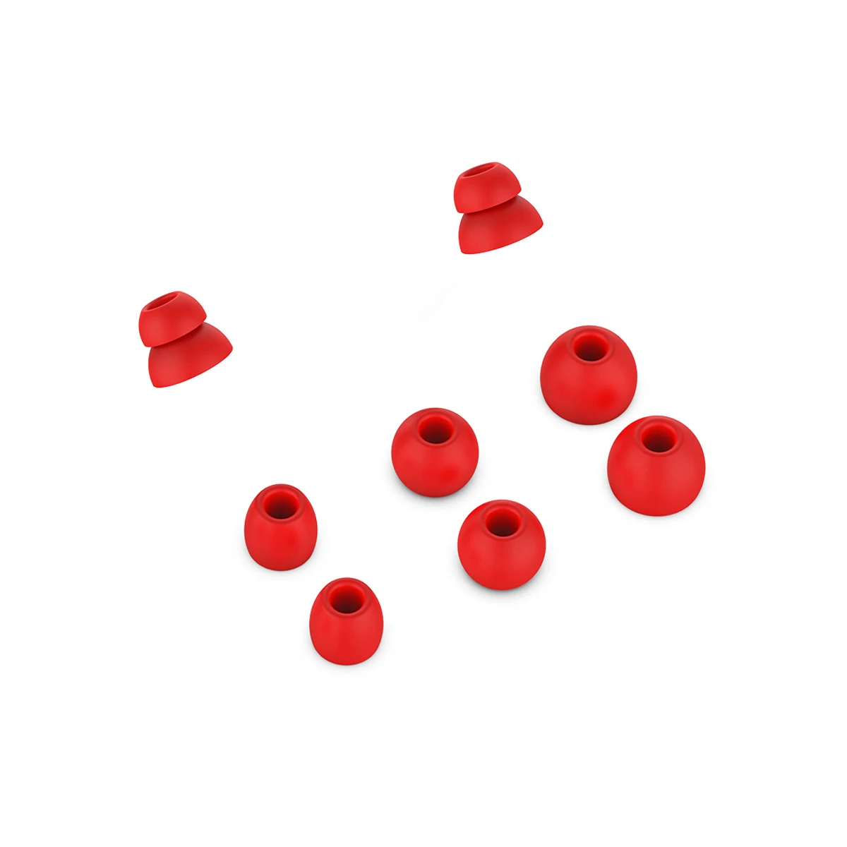 

8pcs Earphone Earbuds Cover Silicone Sleeve Tip Case Universal Red Water Washable Durable Flexible Hunting