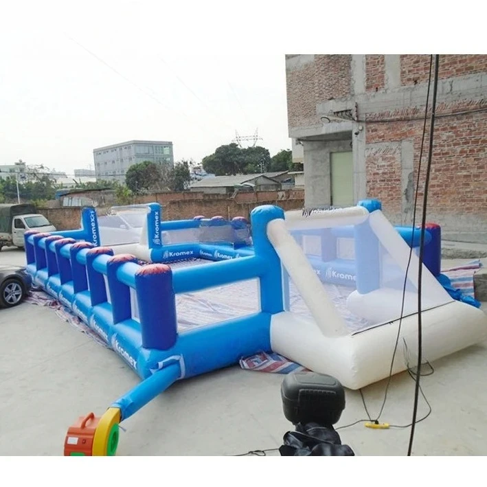Campo de fútbol inflable para eventos de campo CE/campo de fútbol de jabón inflable/curso de juego de fútbol inflable para exteriores