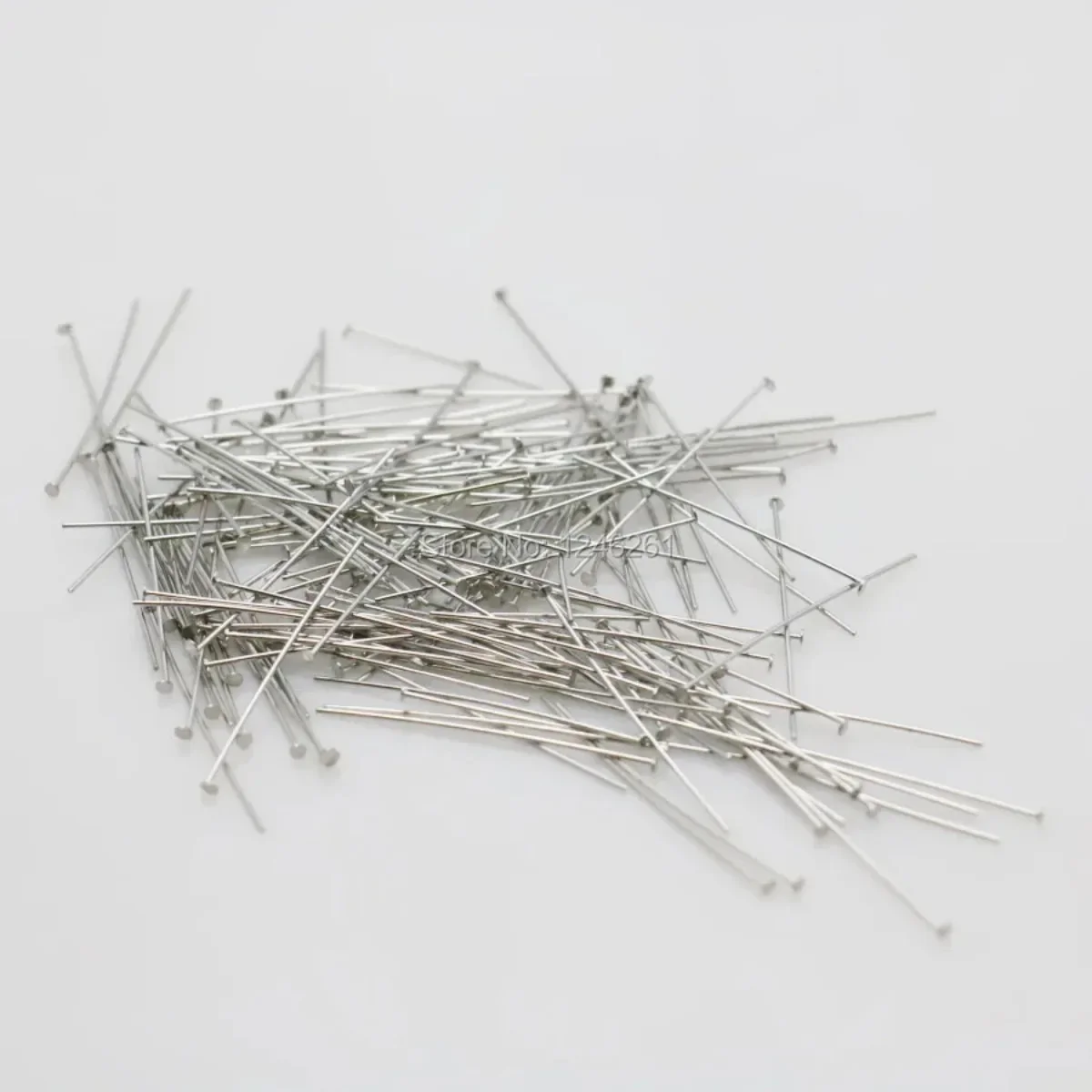 30PCS Metal Hardware Fittings for Accessory Ornaments Pins Flat Needle Silver-plate for Earrings Bracelet Machining Part 30 35mm