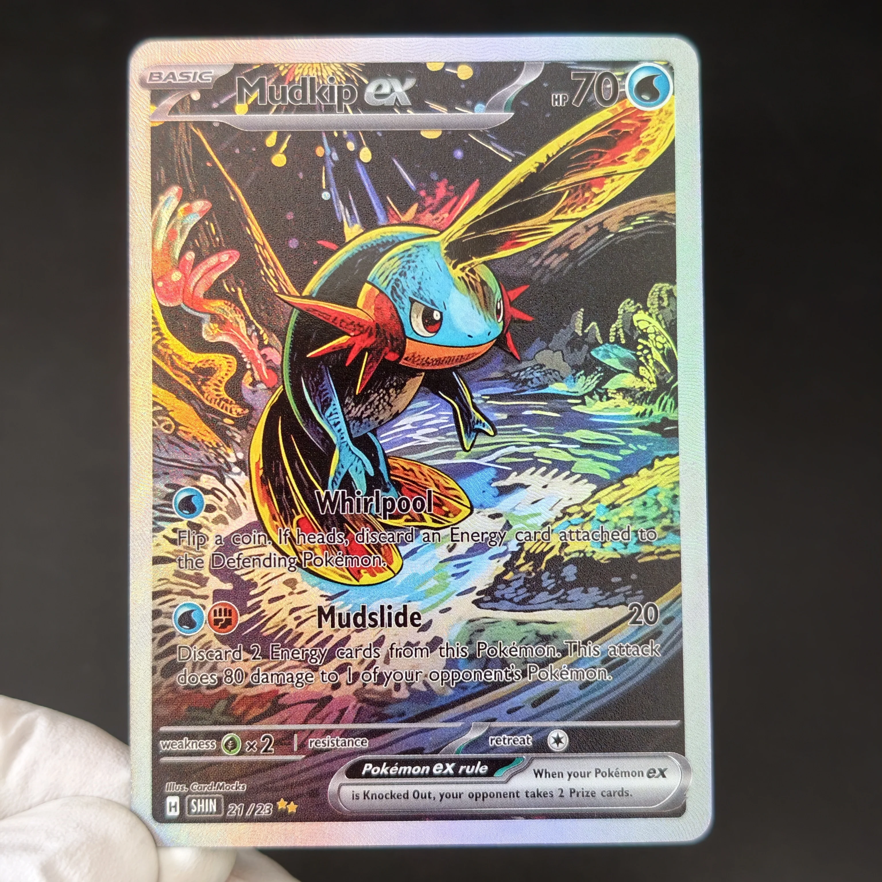 SHIN PTCG Card Dark Fantasy Style Series Espeon Gengar Mewtwo Charizard Rapidash Ampharos Meowth DIY Self Made Collection Card view 2