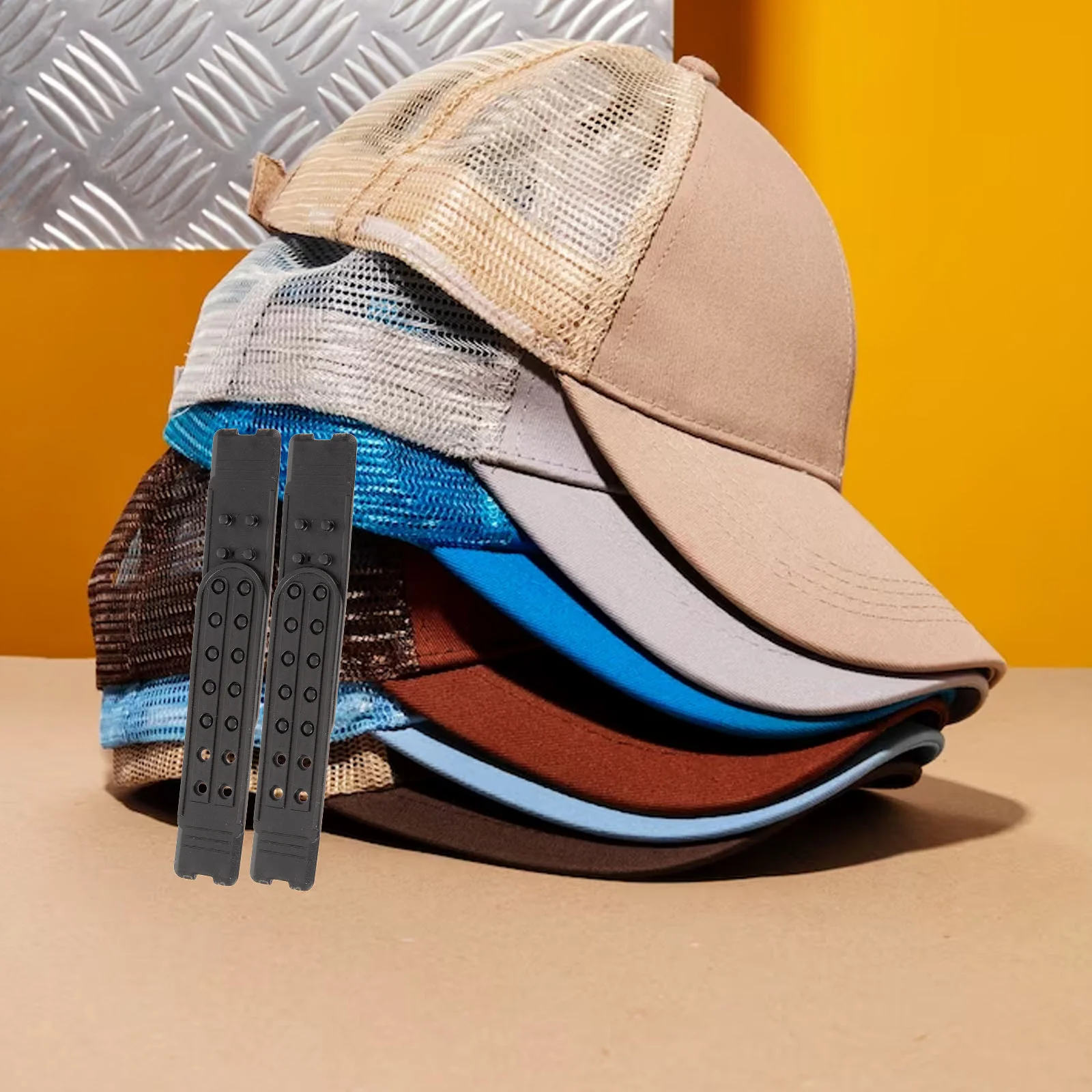 10 Pairs Plastic Hat Buckle Seven-hole Single-row Can Be Pushed and Opened to Close Cap