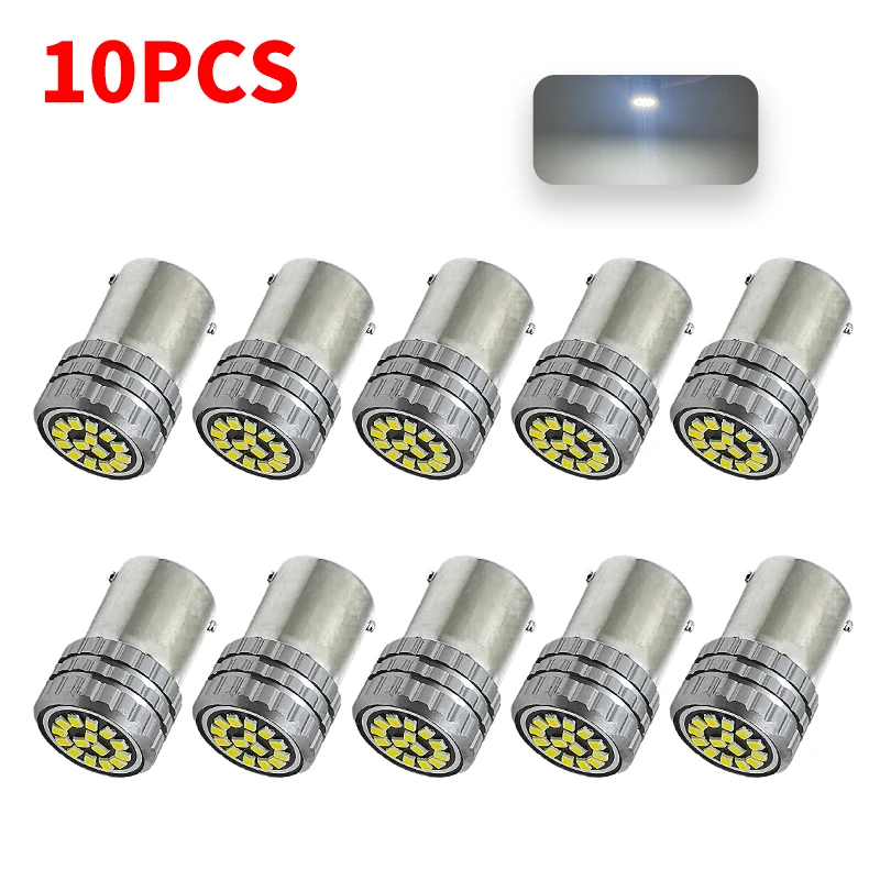 2Pcs 1156 BA15S BAU15S P21W PY21W BAY15D LED Bulb 1157 P21 5W R5W 15SMD 2016 Car Turn Signal Reverse Light 12V White 6000K