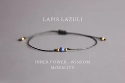 Lapis Lazuli Healing Sliding Gemstone Cute Bracelet for Men Women